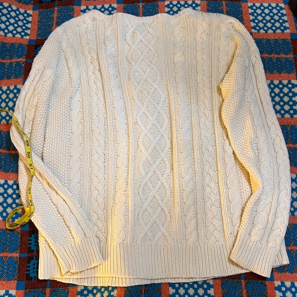 Ralph Lauren cable Sweater cream size medium